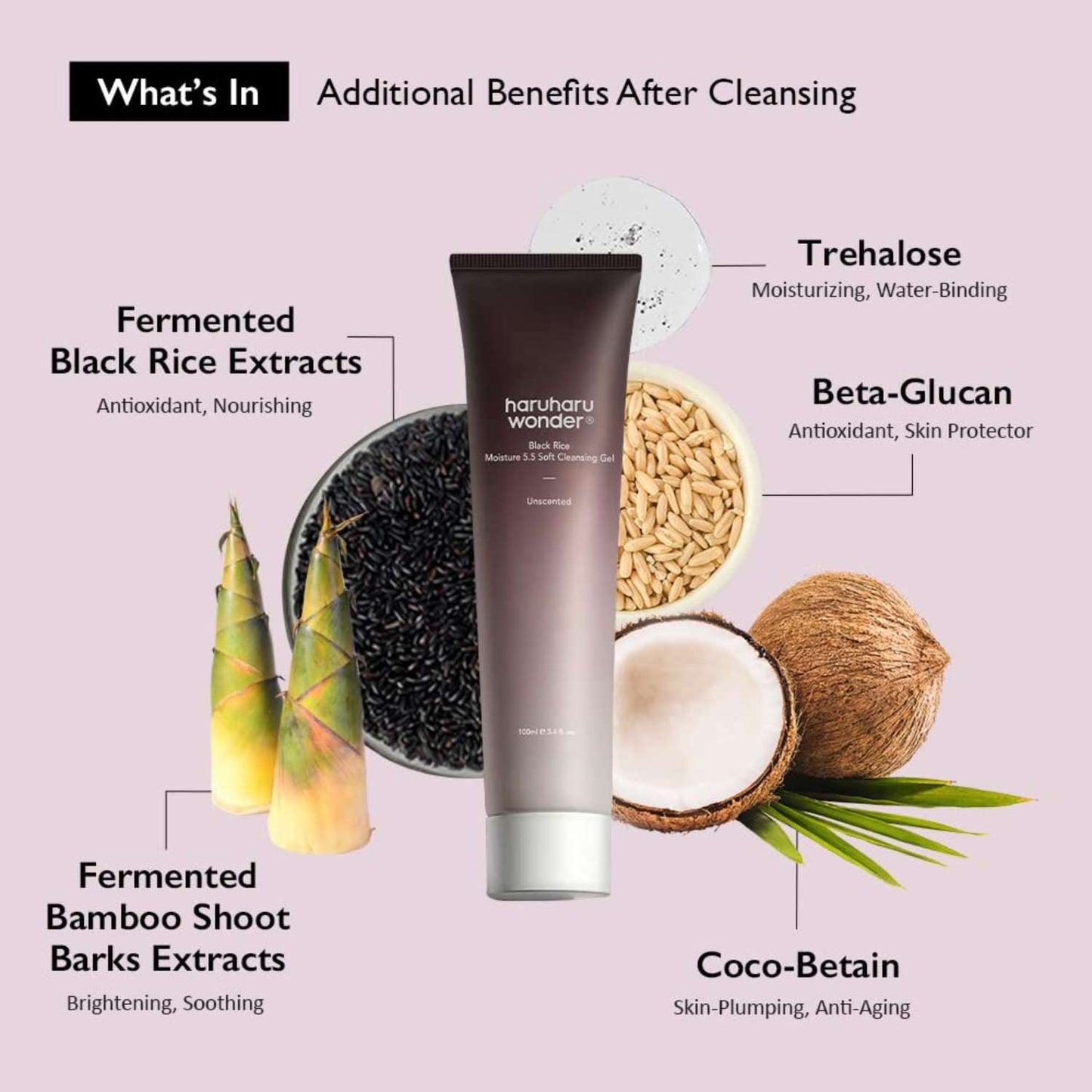 HaruHaru Wonder Black Rice Moisture 5.5 Soft Cleansing Gel 100ml