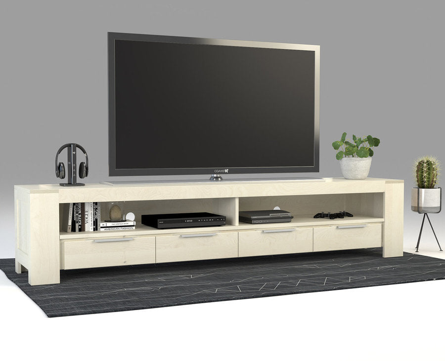 Robosto TV-Sideboard Birke Massivholz – Handgefertigtes Longboard für Ihr Wohnzimmer