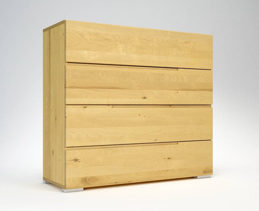 ARDEA Massivholz  - Handgefertigte Birke Kommode