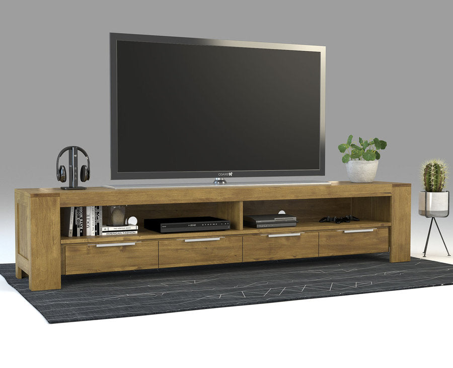 Robosto TV-Sideboard Birke Massivholz – Handgefertigtes Longboard für Ihr Wohnzimmer