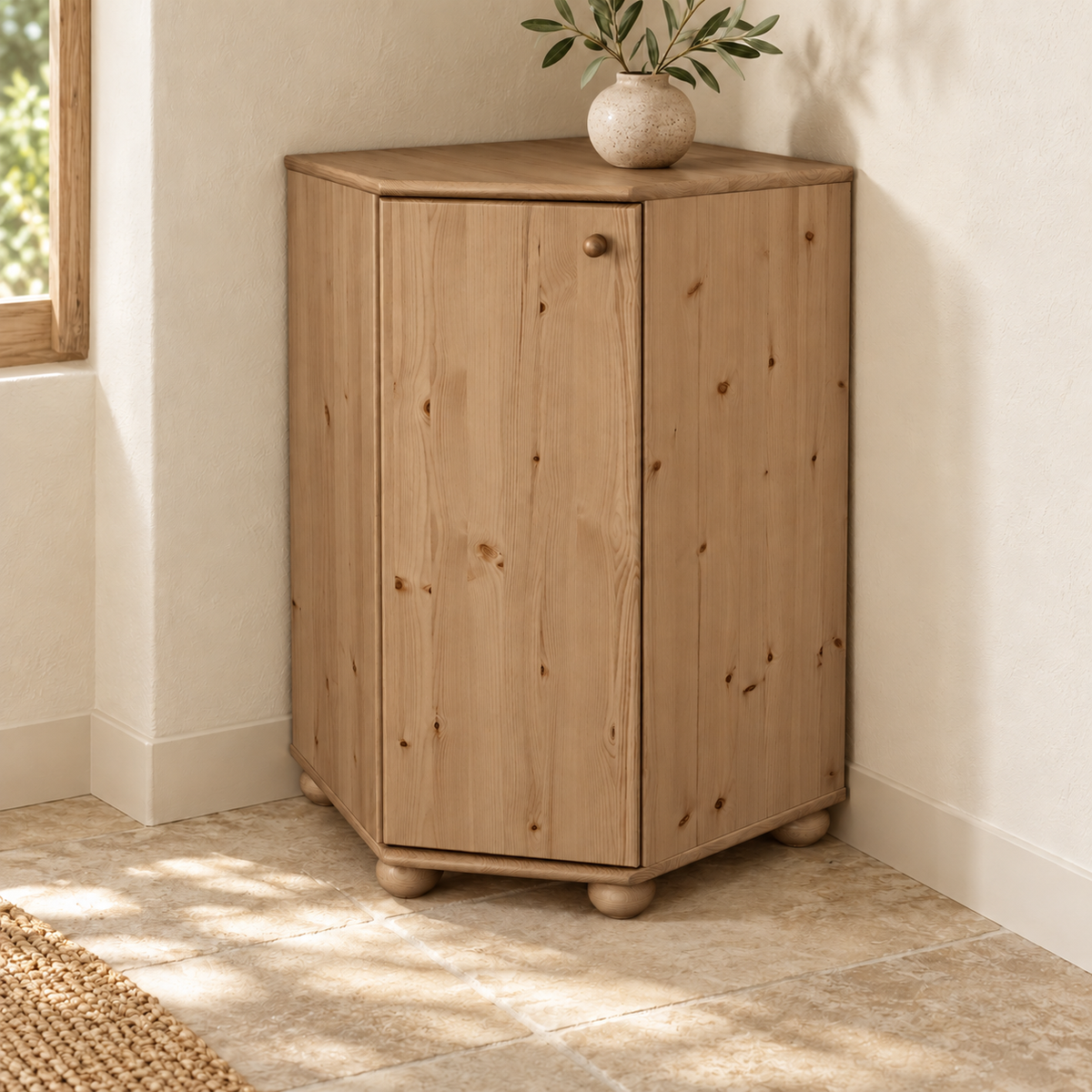 Anika Kiefer Eck-Kommode aus 100% Bio Massivholz