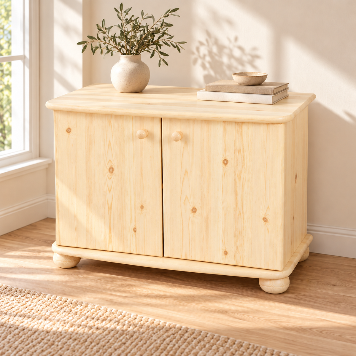 Eva Kommode aus massivem Holz | Geräumiges Sideboard für Ihr Zuhause