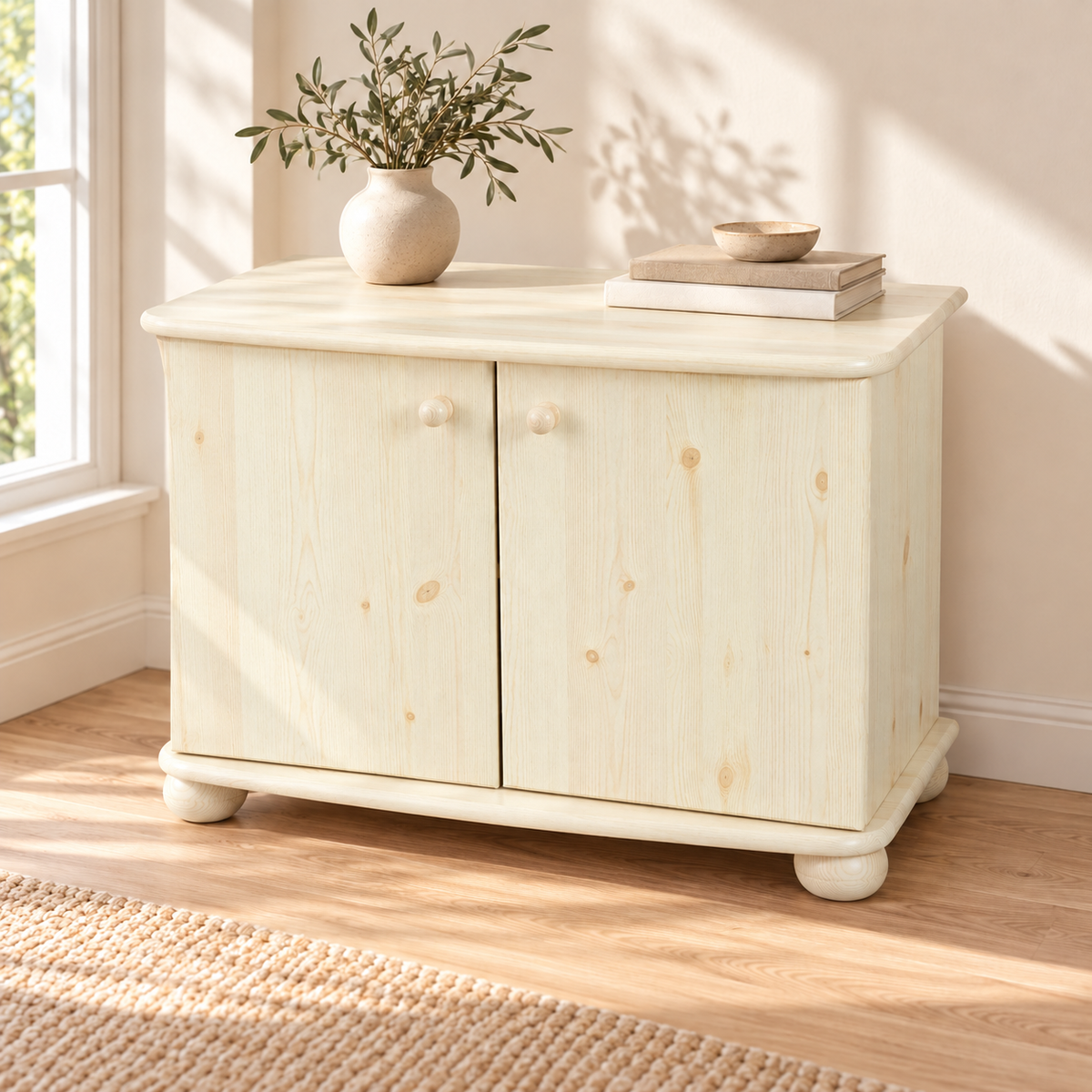 Eva Kommode aus massivem Holz | Geräumiges Sideboard für Ihr Zuhause