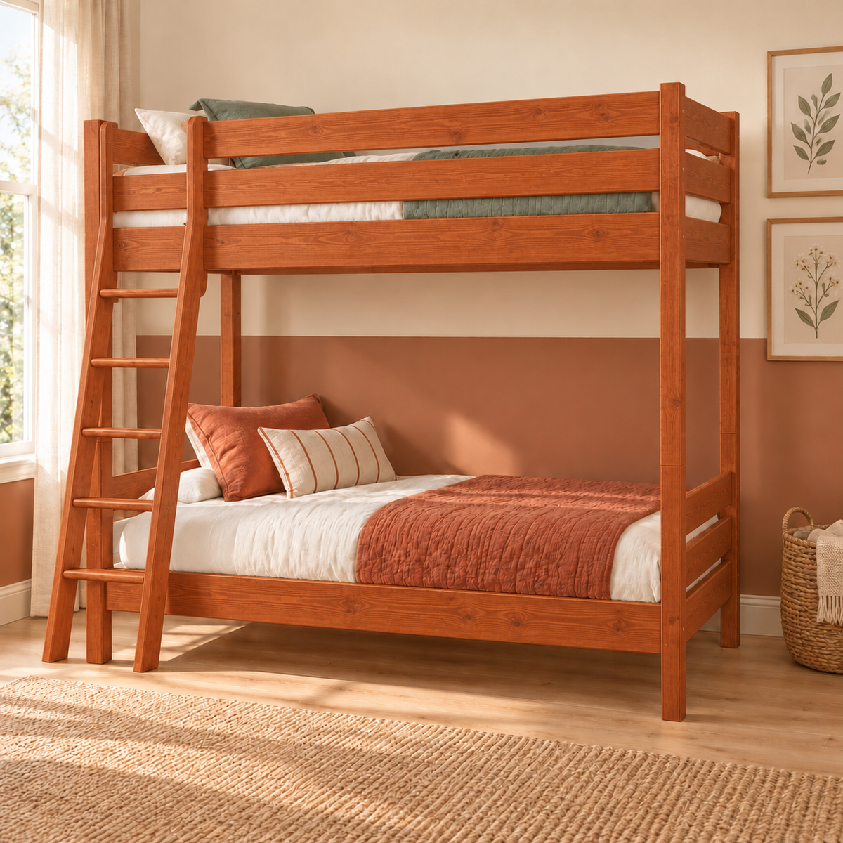 Leo Geschwisterbett 2x90x200 cm | Hochbett für Kinder | 2 Etagenbett Zwillingsbett