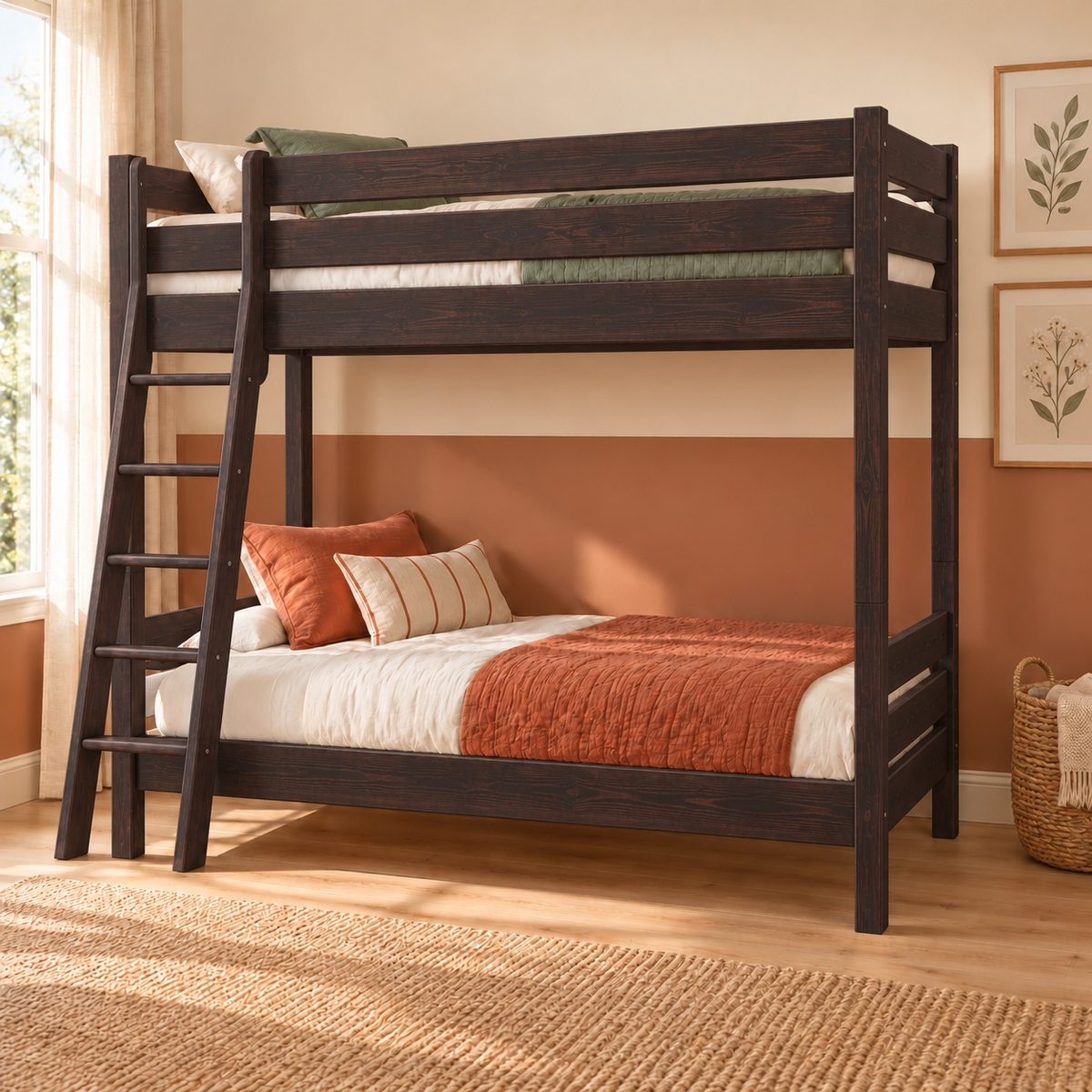 Leo Geschwisterbett 2x90x200 cm | Hochbett für Kinder | 2 Etagenbett Zwillingsbett