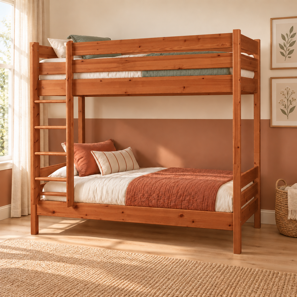 Leo Geschwisterbett 2x90x200 cm | Hochbett für Kinder | 2 Etagenbett Zwillingsbett