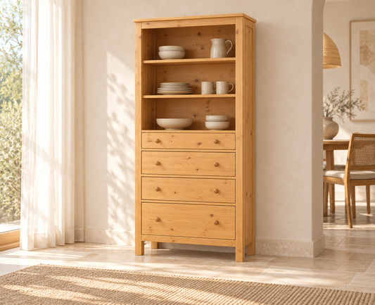 Esszimmerschrank Premium Bio Kiefer – Handgefertigt für stilvolle Wohnräume