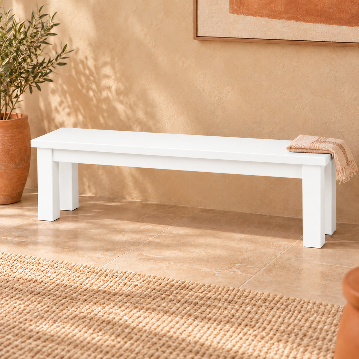 Vanessa Essbank aus Bio Kiefer Massivholz | 60, 95, 135 oder 165 cm