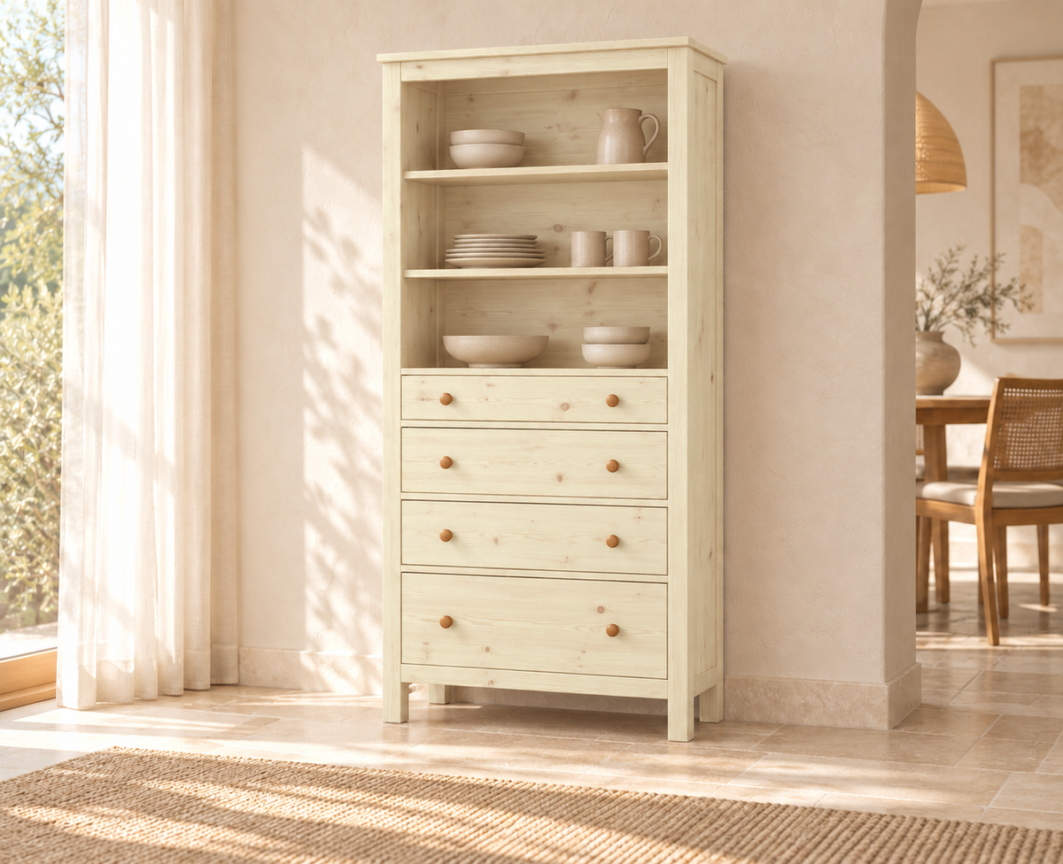 Esszimmerschrank Premium Bio Kiefer – Handgefertigt für stilvolle Wohnräume