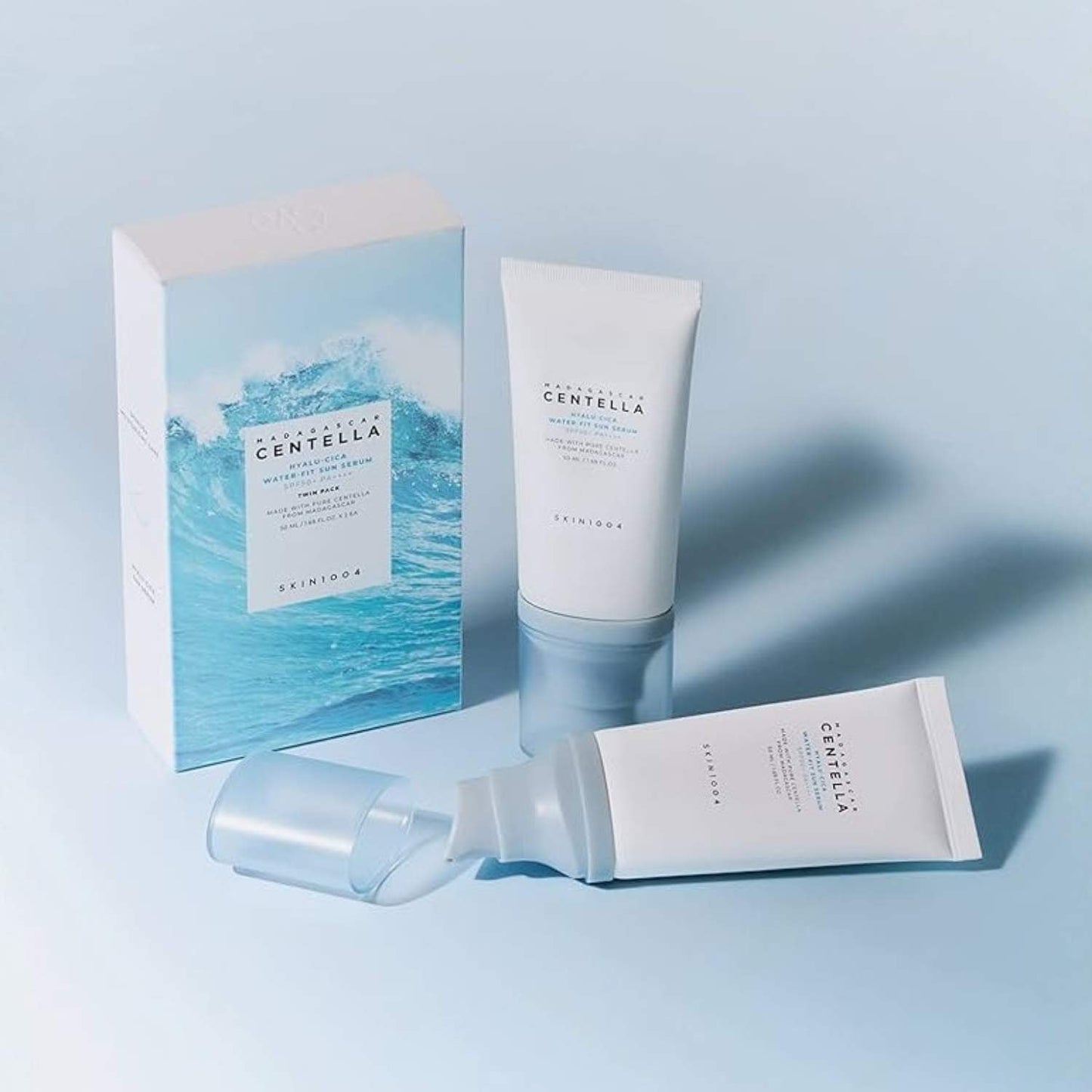 SKIN1004 Madagascar Centella Hyalu-Cica Water-Fit Sun Serum SPF50+ - Twin Pack