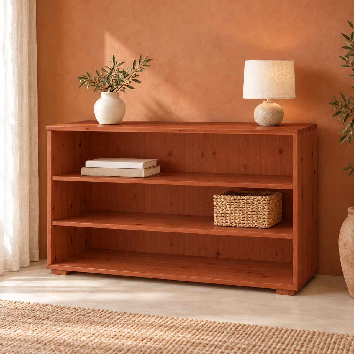 Vanessa Offene Kommode Sideboard 77er aus 100% Bio Massivholz – Stilvolle Anrichte für Ihr Zuhause