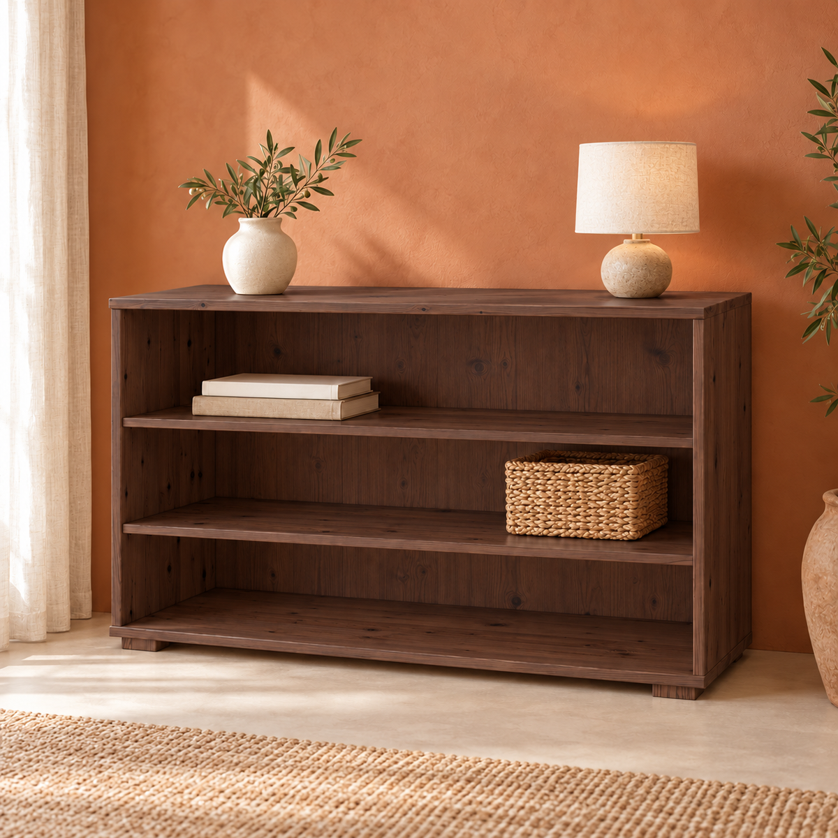 Vanessa Offene Kommode Sideboard 77er aus 100% Bio Massivholz – Stilvolle Anrichte für Ihr Zuhause