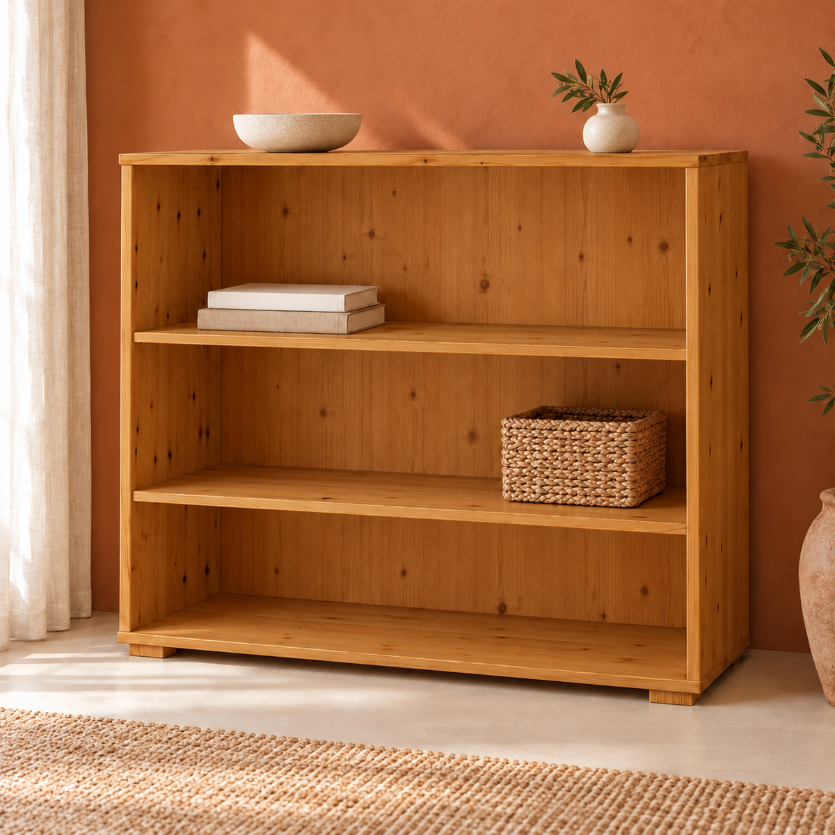 Vanessa offene Kommode Bio Massivholz 110er | Anrichte aus 100% Bio Material
