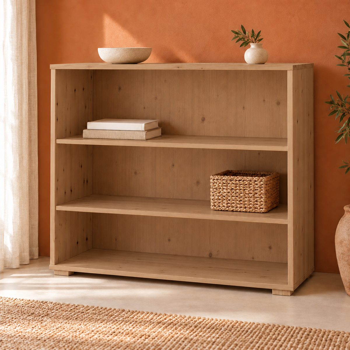 Vanessa offene Kommode Bio Massivholz 110er | Anrichte aus 100% Bio Material