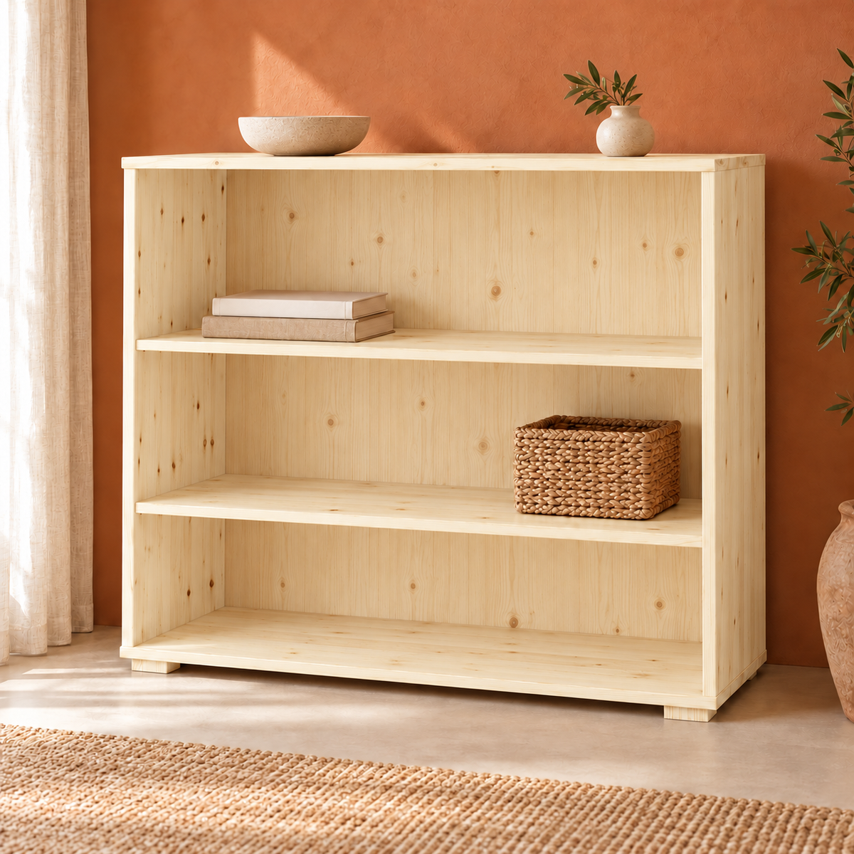 Vanessa offene Kommode Bio Massivholz 110er | Anrichte aus 100% Bio Material