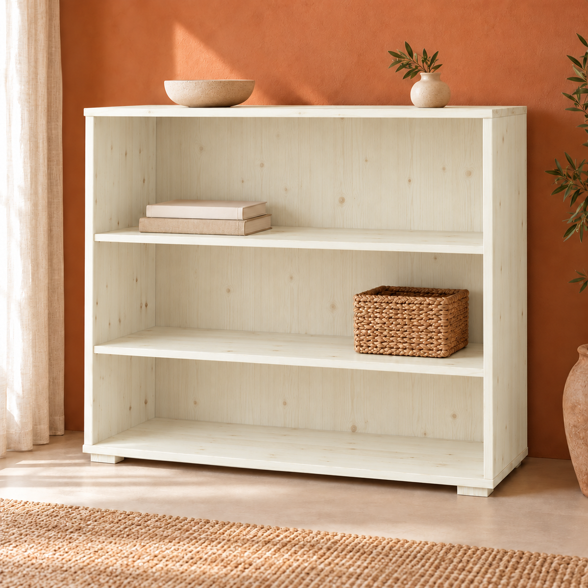 Vanessa offene Kommode Bio Massivholz 110er | Anrichte aus 100% Bio Material