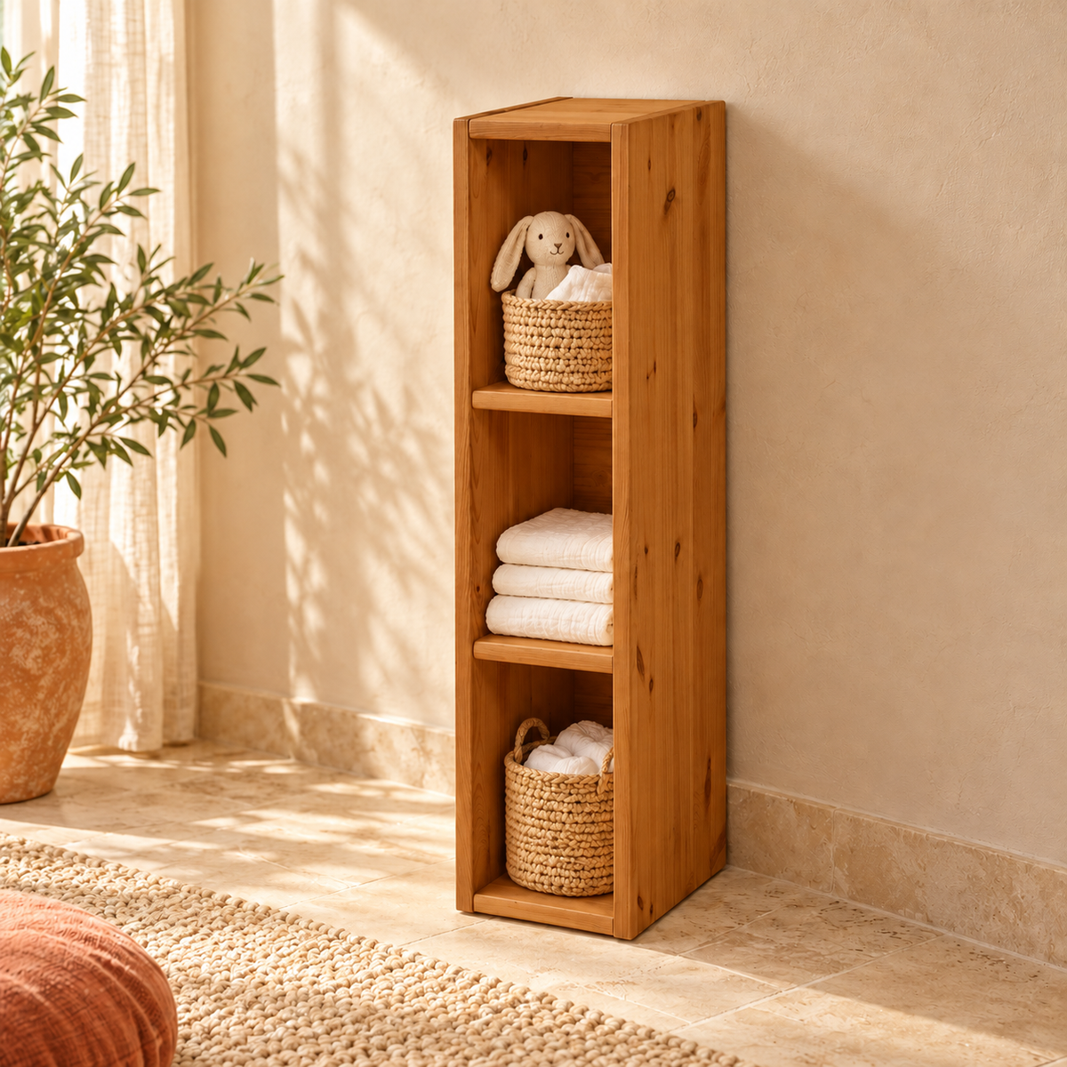 Vanessa Wickelkommode Kiefer Massivholz - Regalelement aus 100% Bio Holz