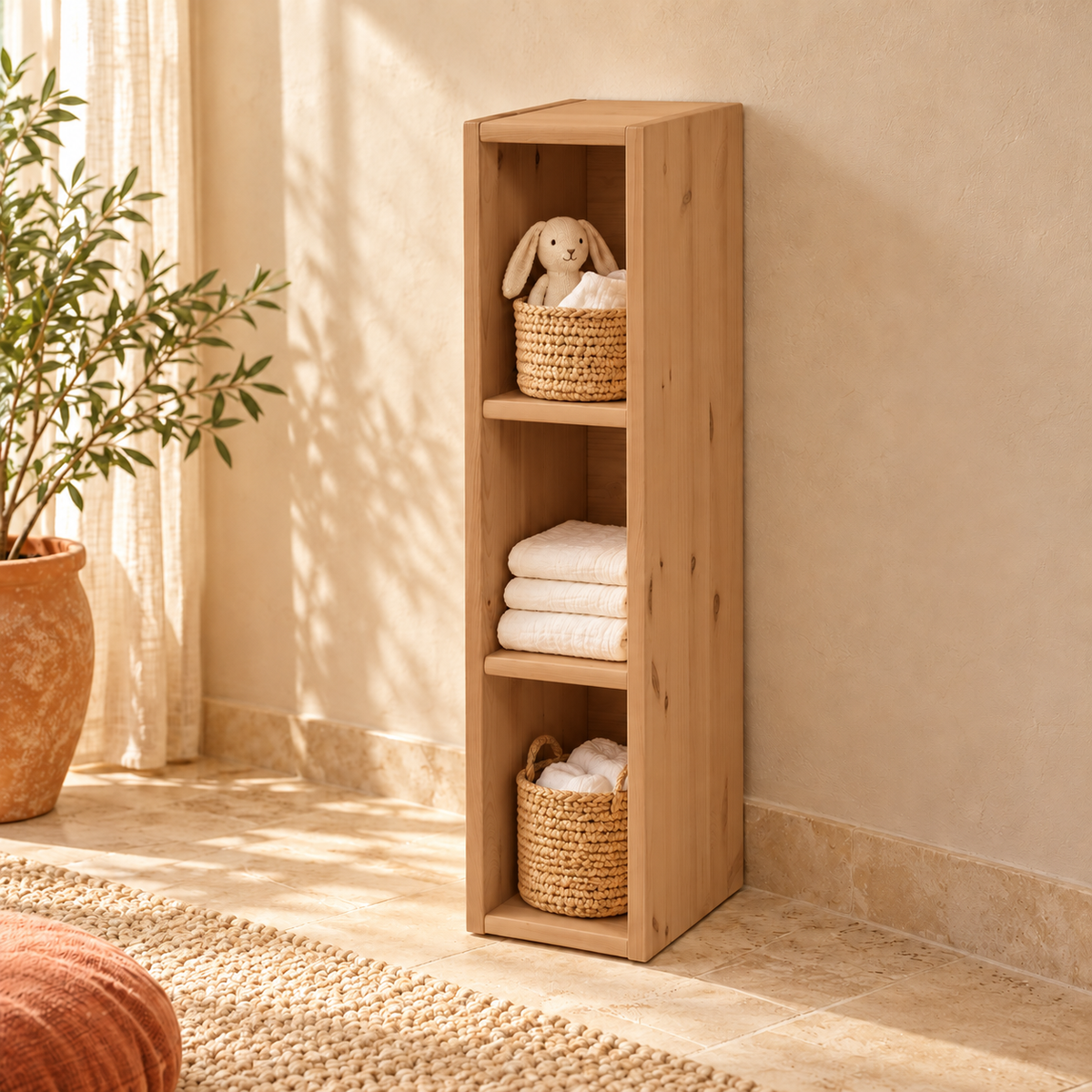 Vanessa Wickelkommode Kiefer Massivholz - Regalelement aus 100% Bio Holz