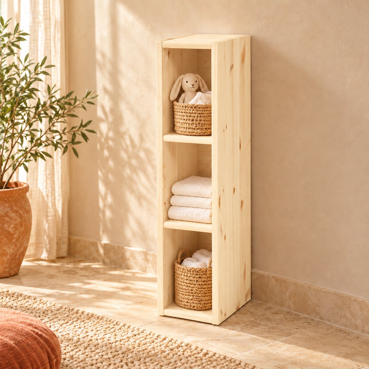 Vanessa Wickelkommode Kiefer Massivholz - Regalelement aus 100% Bio Holz