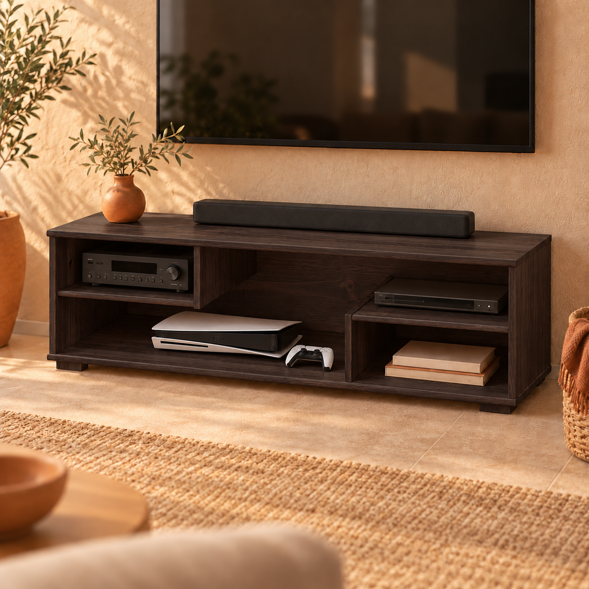 Vanessa TV-Schrank Bio Kiefer Massivholz – 100% Natur für Ihr Zuhause