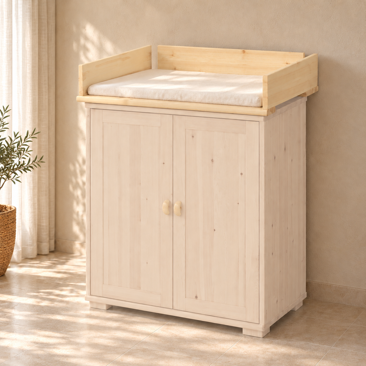Vanessa Wickelaufsatz Bio Kiefer – Sicher und Nachhaltig für Ihr Babyzimmer