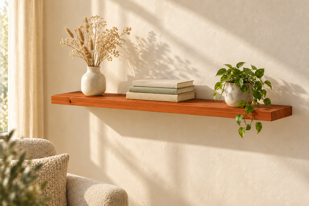 Visio Bücherregal Massivholz aus 100% Bio Kiefer – Stilvolles Wandregal für Ihr Zuhause