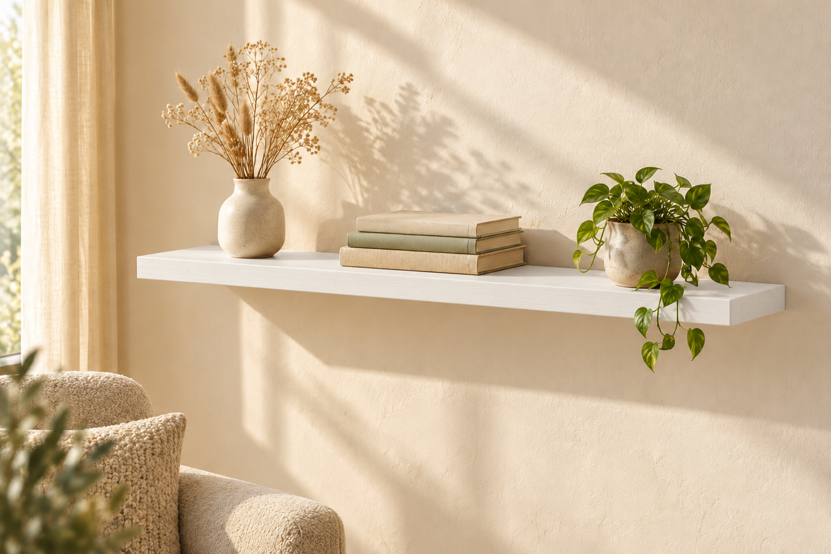 Visio Bücherregal Massivholz aus 100% Bio Kiefer – Stilvolles Wandregal für Ihr Zuhause