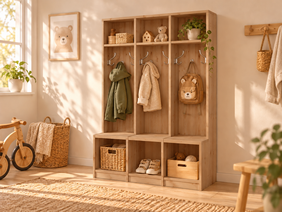 Bio Kiefer Kindergarderobe – Praktische & stilvolle Lösung für Ihr Kinderzimmer