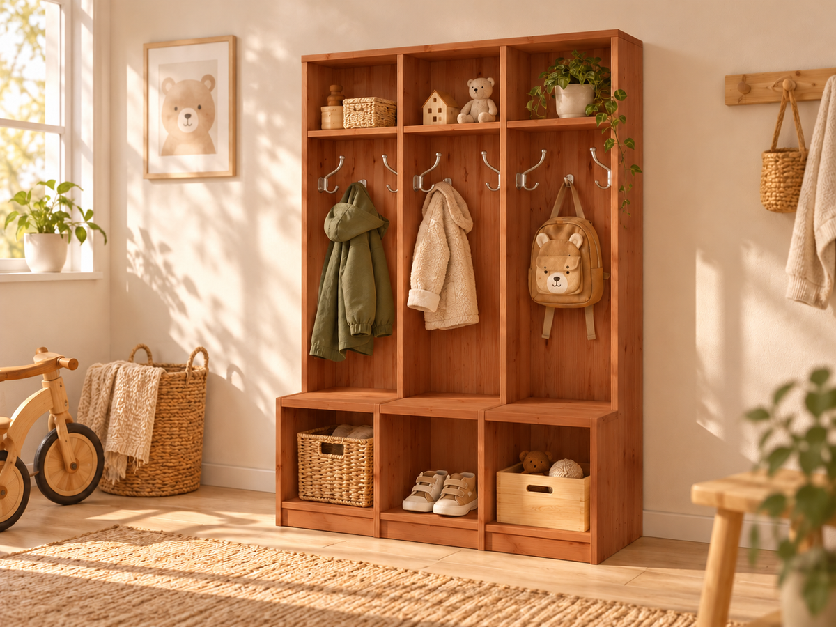 Bio Kiefer Kindergarderobe – Praktische & stilvolle Lösung für Ihr Kinderzimmer