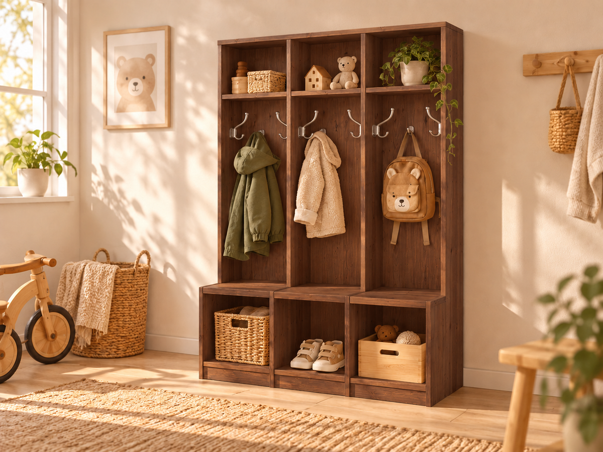 Bio Kiefer Kindergarderobe – Praktische & stilvolle Lösung für Ihr Kinderzimmer