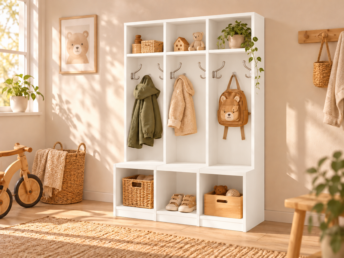 Bio Kiefer Kindergarderobe – Praktische & stilvolle Lösung für Ihr Kinderzimmer